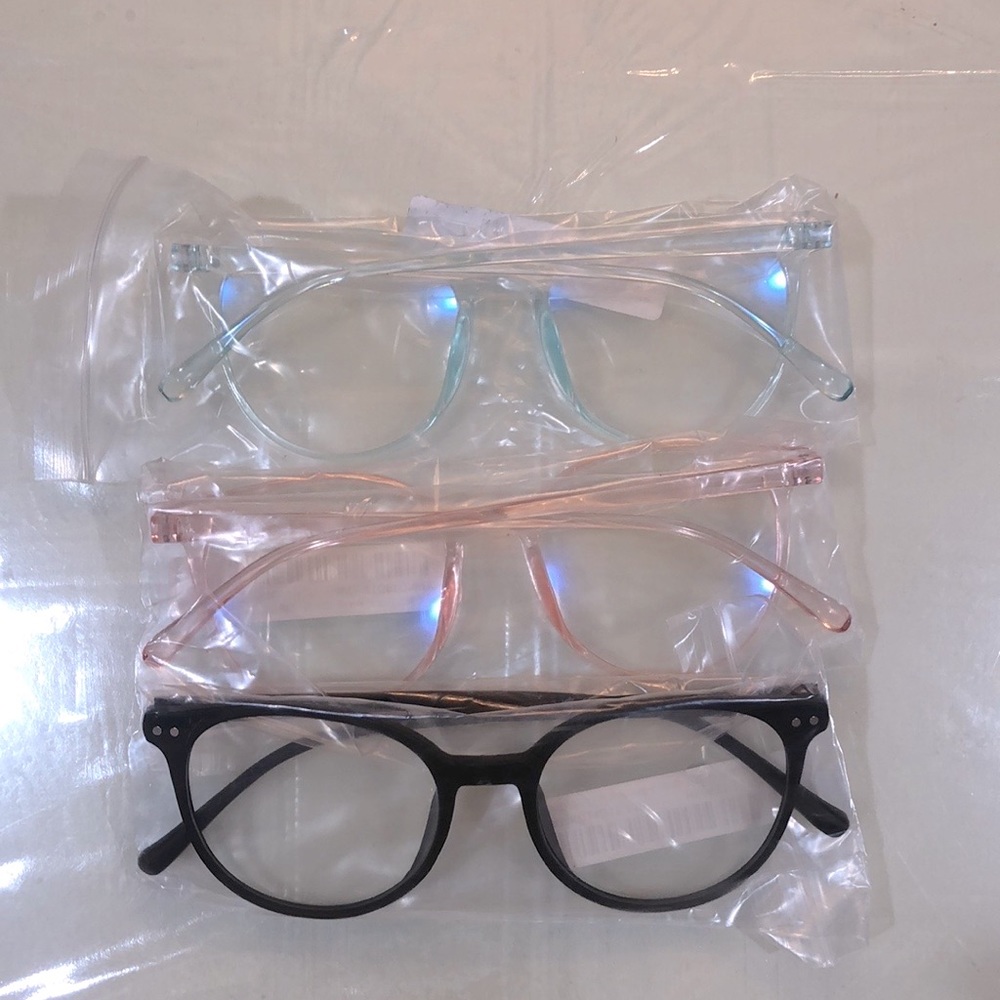 NEW BlueLight Glasses! TRI COLOR PACK - Matte black, light blue, and light pink